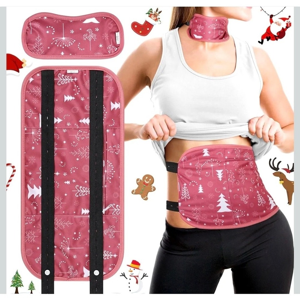 Castor Oil Pack Wrap Liver Detox Adjustable Elastic Strap Christmas Tree s31
